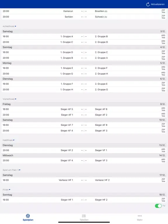 Ảnh chụp màn hình của EM Spielplan App 2024 iPad 