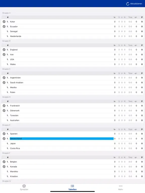 Ảnh chụp màn hình của EM Spielplan App 2024 iPad 
