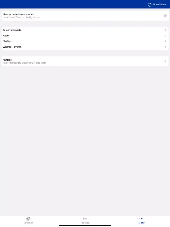 Ảnh chụp màn hình của EM Spielplan App 2024 iPad 