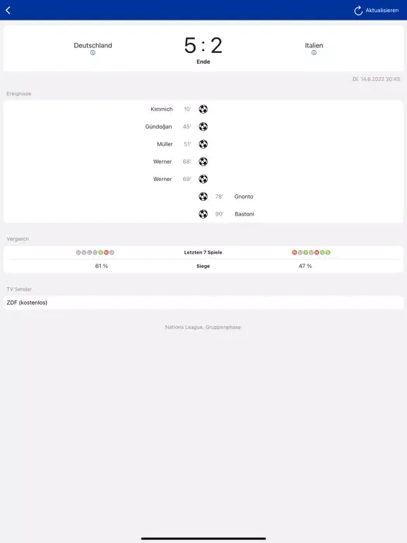 Ảnh chụp màn hình của EM Spielplan App 2024 iPad 