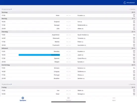 Ảnh chụp màn hình của EM Spielplan App 2024 iPad 