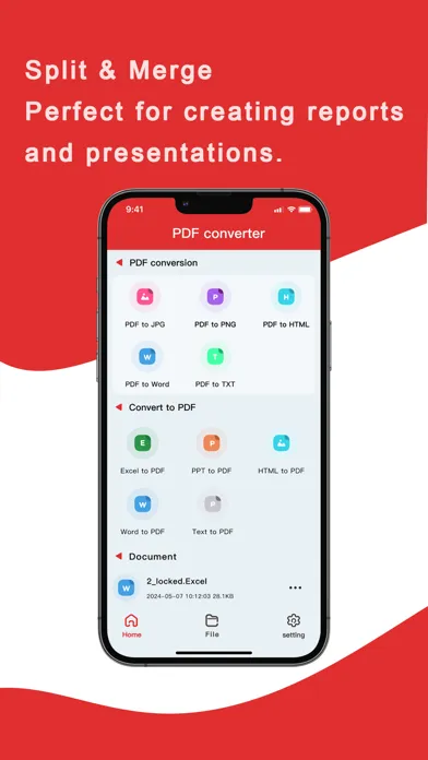 Capturas de tela do PDF Converter Pro Master