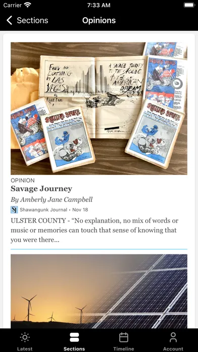 Captures d'écran de Shawangunk Journal