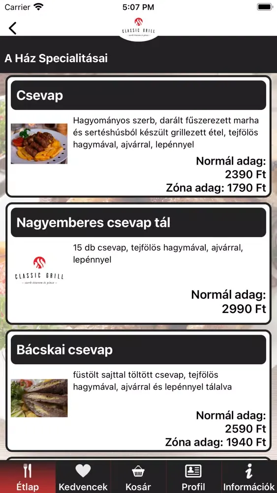 Classic Grill Ekran Görüntüleri