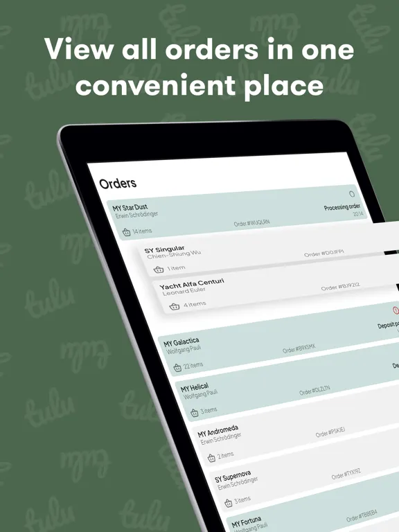 Ảnh chụp màn hình của Tulu Merchant iPad 