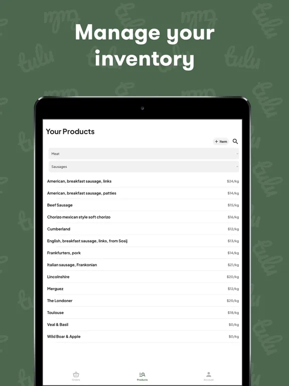 Ảnh chụp màn hình của Tulu Merchant iPad 