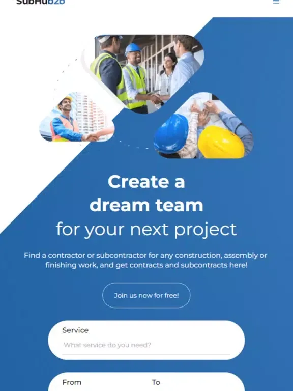 Tangkapan layar Subhub B2B iPad 