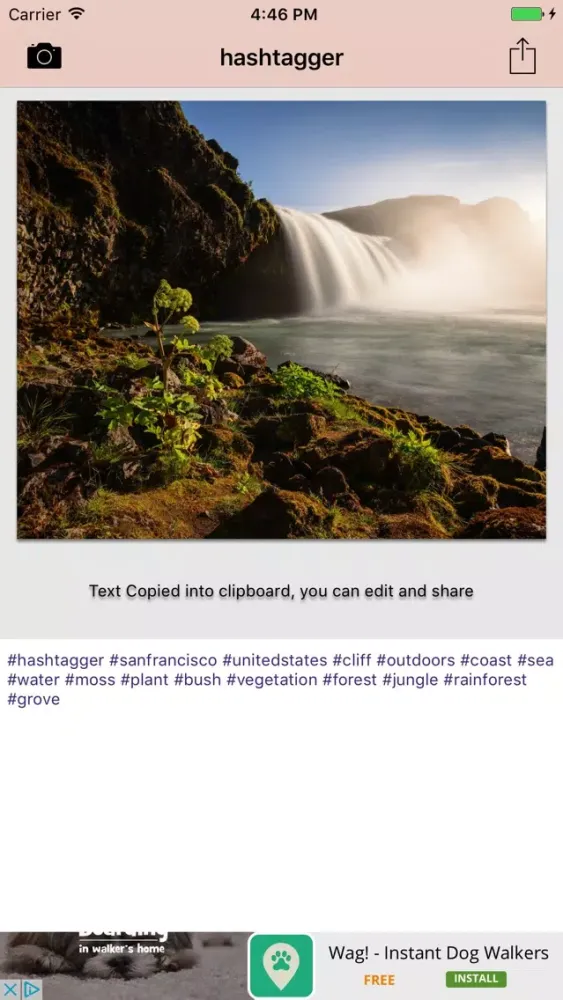 Tangkapan layar #Hashtagger - Connect our world thru photo labels