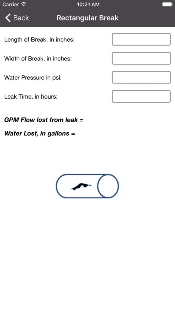 Leak Loss Calculations سکرین شاٹس