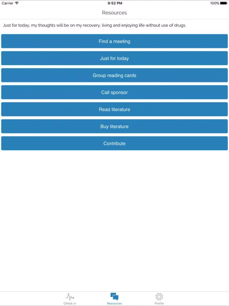 NA Recovery Companion iPad  স্ক্রিনশট