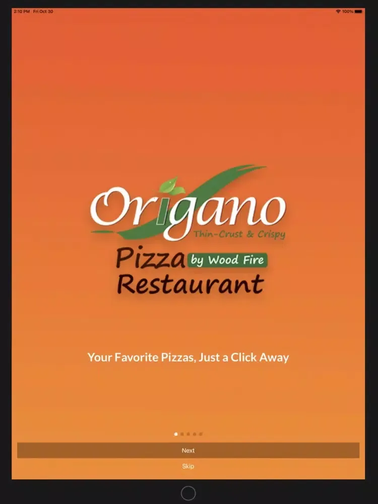 Origano Woodfire Pizza iPad 應用截圖