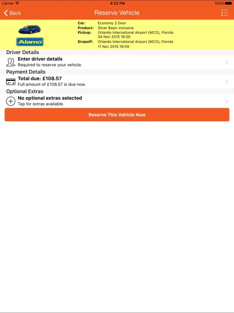 US Car Hire - USA Car Rentals iPad  Screenshots