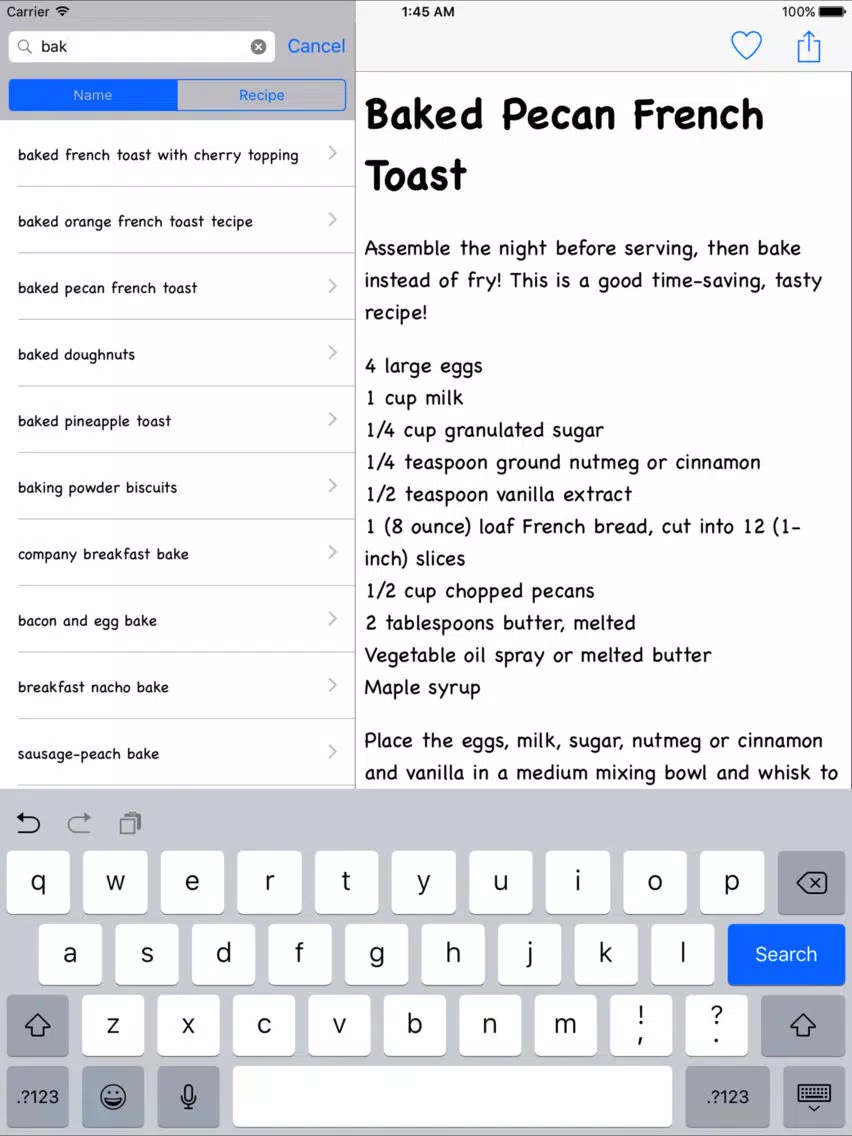 Tangkapan layar Healthy Breakfast Recipe iPad 