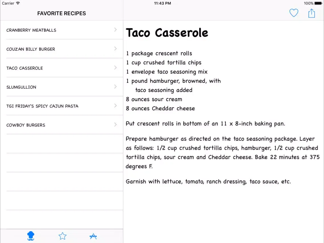 Burger Recipes HD iPad  স্ক্রিনশট