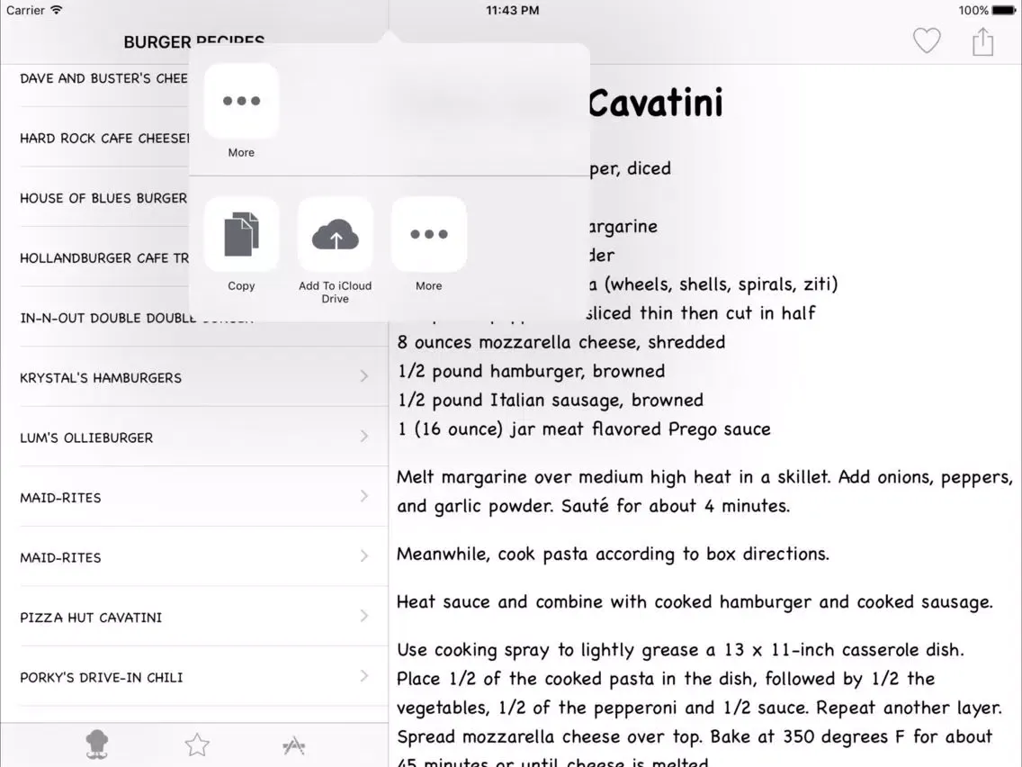 Burger Recipes HD iPad  স্ক্রিনশট