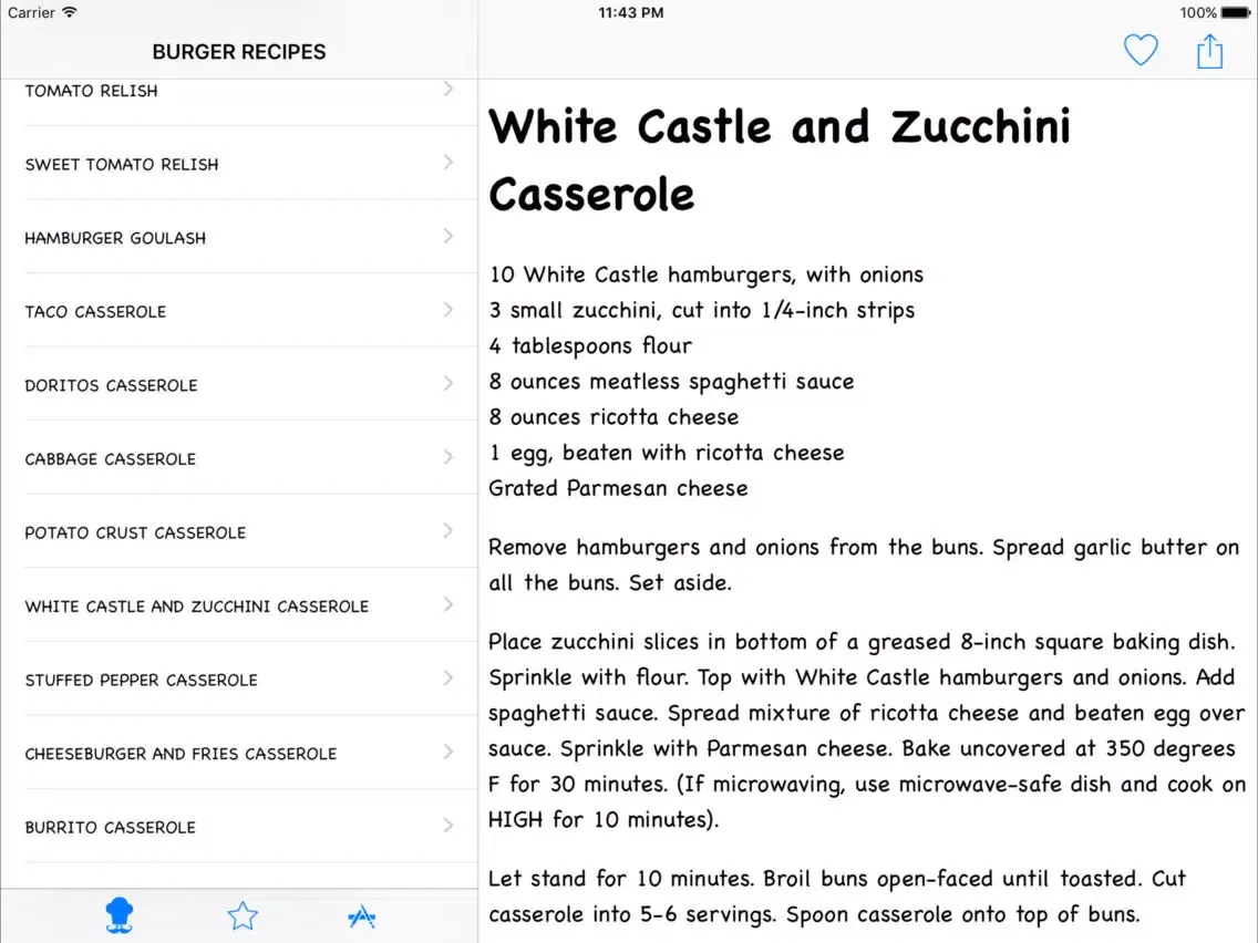 Burger Recipes HD iPad  স্ক্রিনশট
