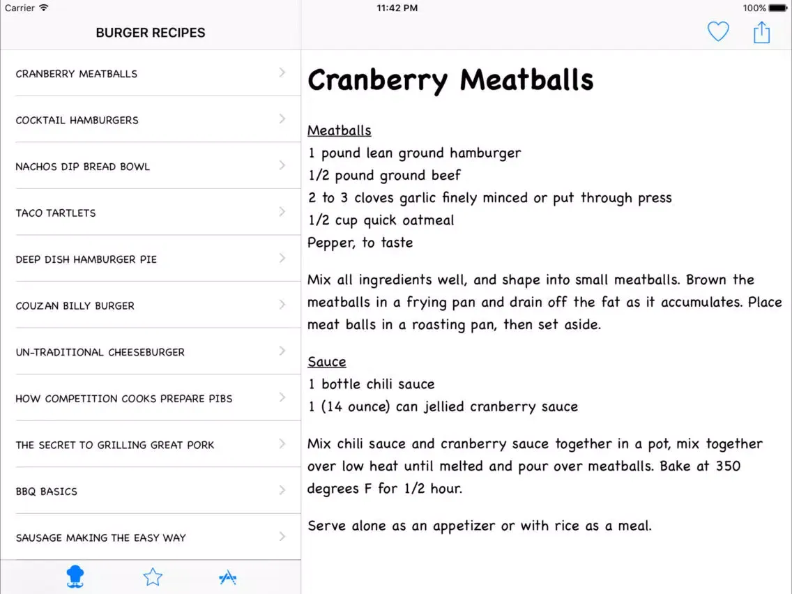 Burger Recipes HD iPad  স্ক্রিনশট