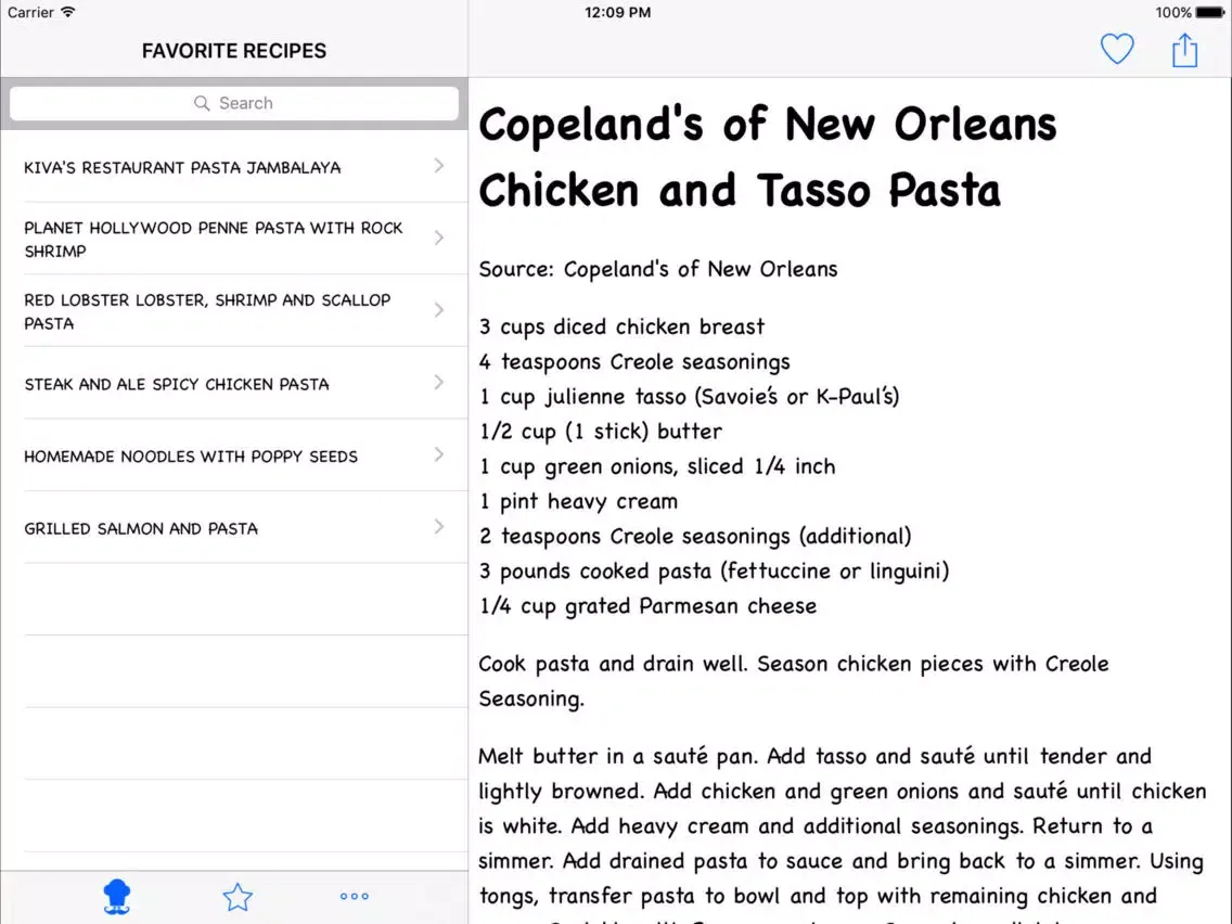 Delicious Pasta Recipe iPad  スクリーンショット