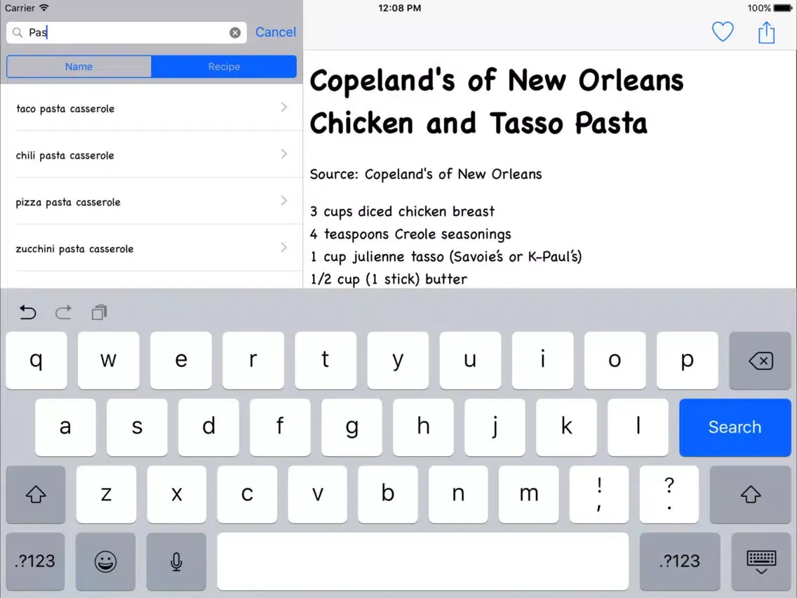Delicious Pasta Recipe iPad  スクリーンショット