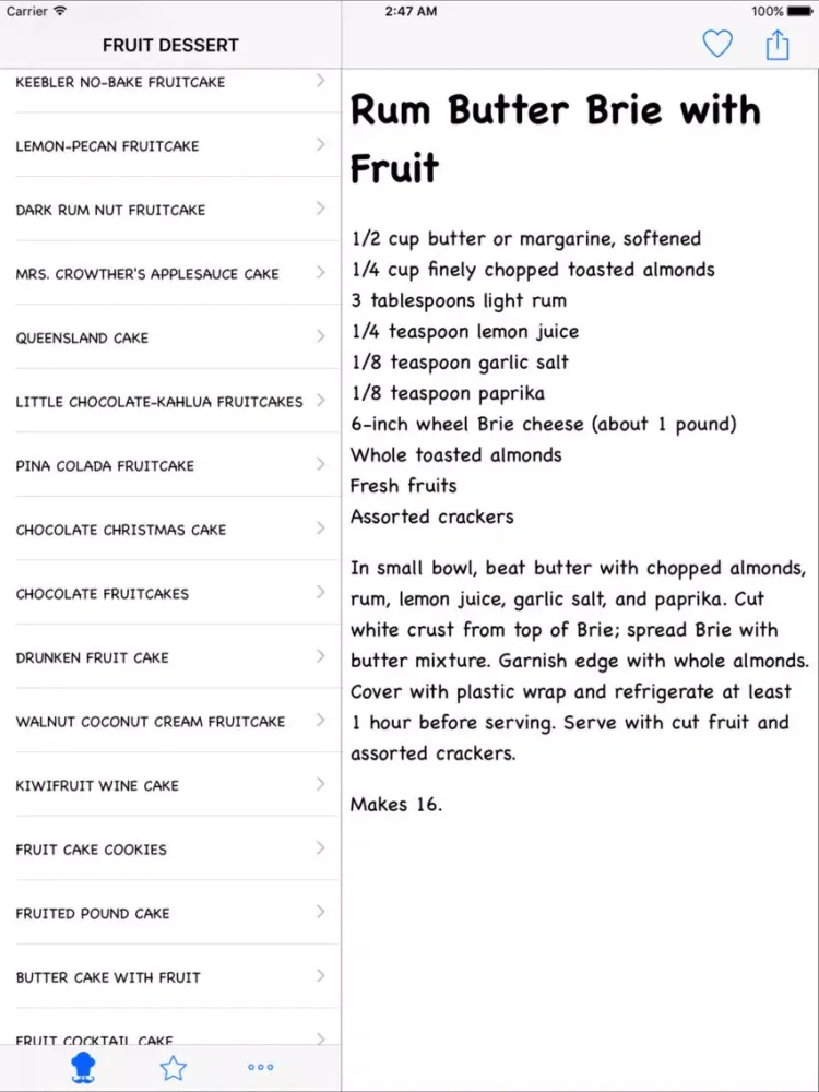 Capturas de tela do Fruit Desserts iPad 