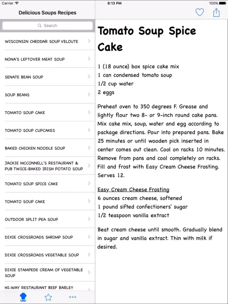 Delicious Soups Recipes iPad 应用截图