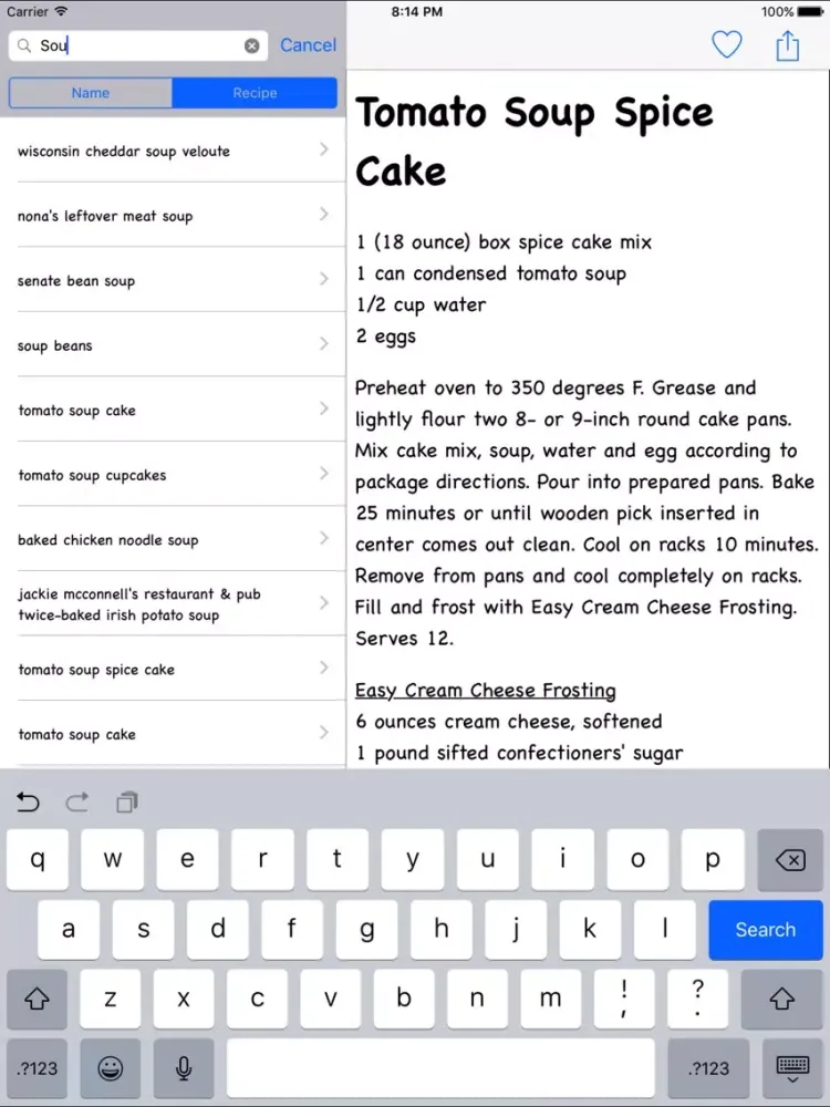 Delicious Soups Recipes iPad 应用截图