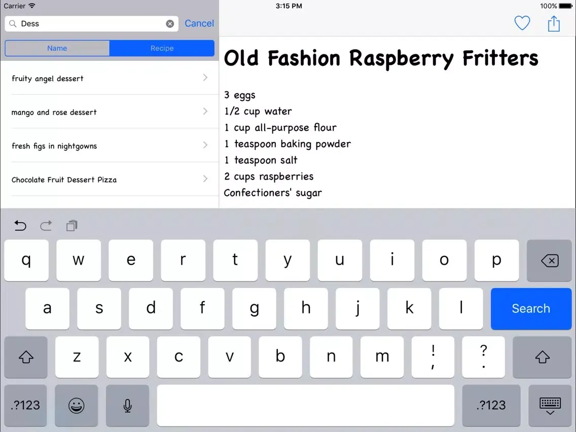 Ảnh chụp màn hình của Fruit Recipes HD iPad 
