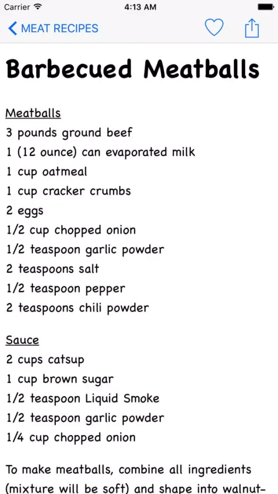 Zrzuty ekranu Meat Recipes