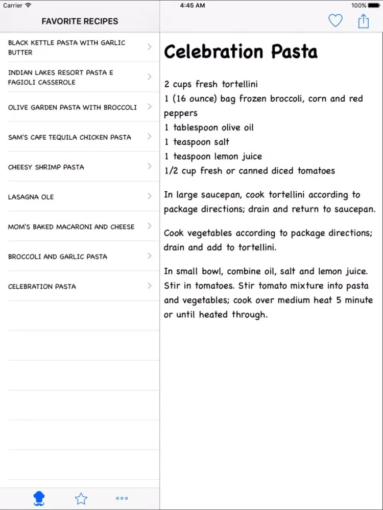 تصاویر Pasta Recipes HD iPad 