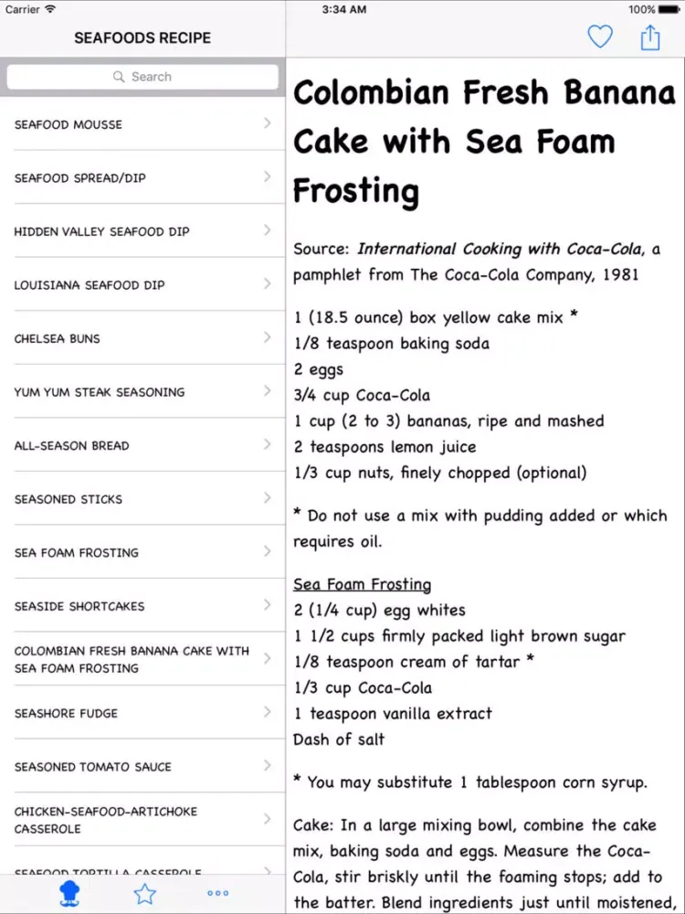 تصاویر Seafoods Recipe iPad 