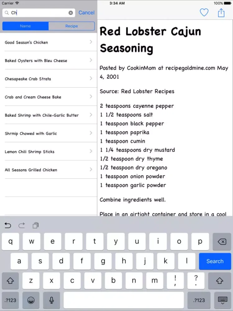 تصاویر Seafoods Recipe iPad 