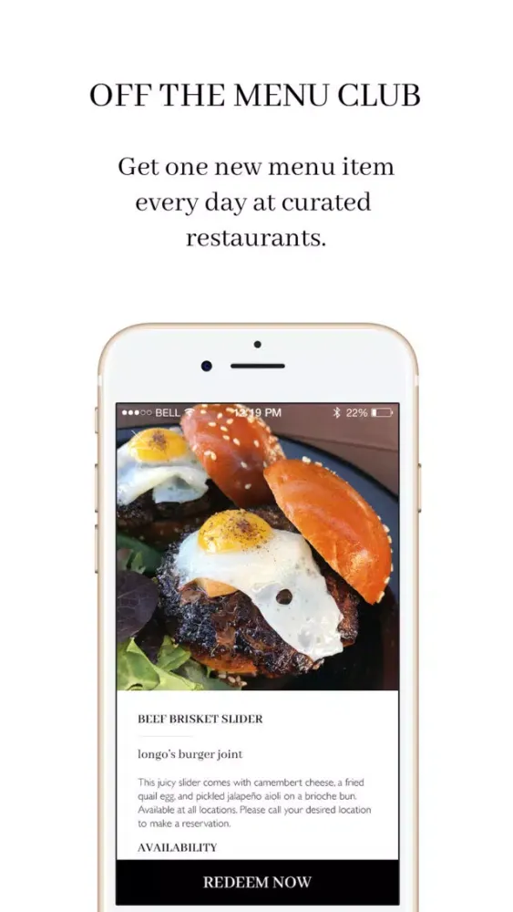 Captures d'écran de Off The Menu Club For Foodies