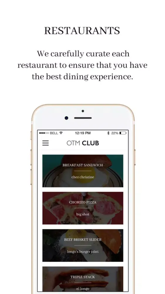 Captures d'écran de Off The Menu Club For Foodies