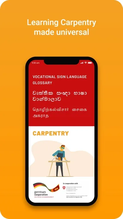 Скриншоты Sign Language App-Carpentry