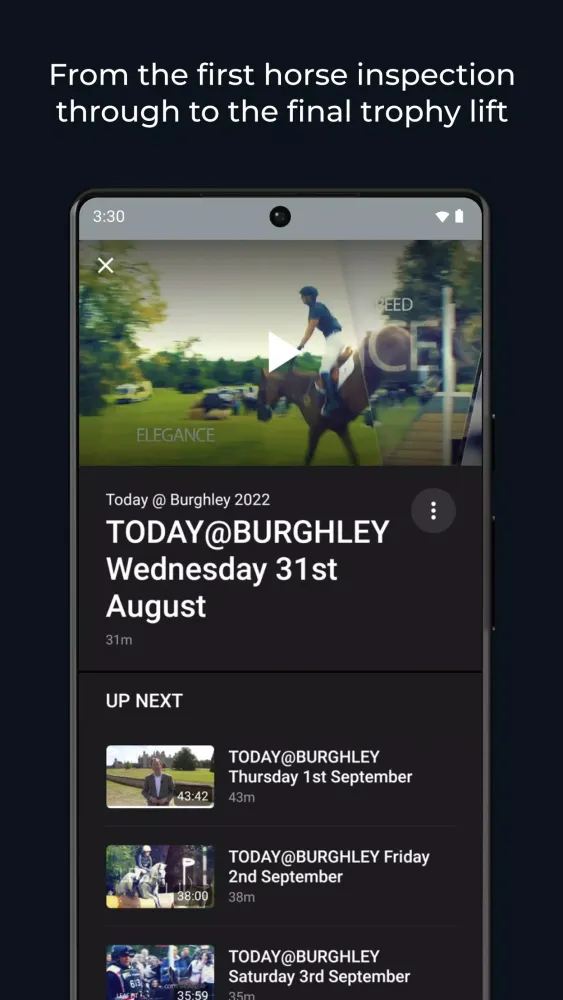 Zrzuty ekranu Burghley TV
