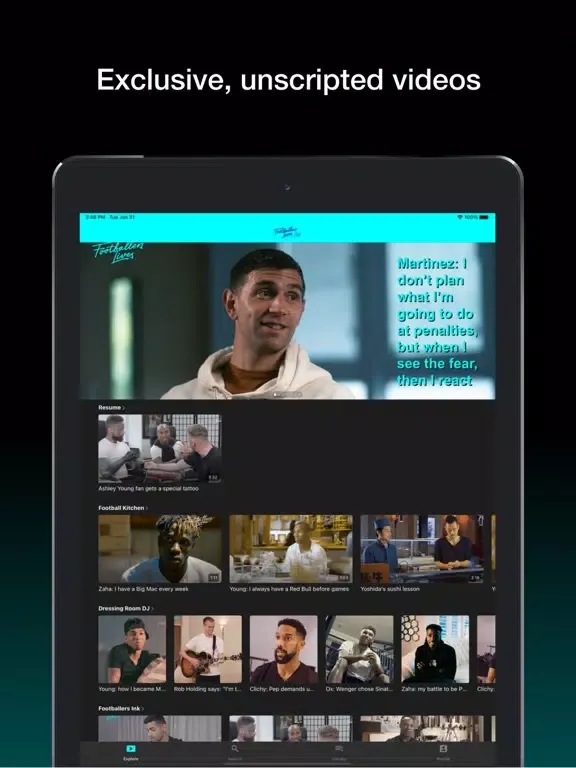 Footballers Lives iPad 应用截图