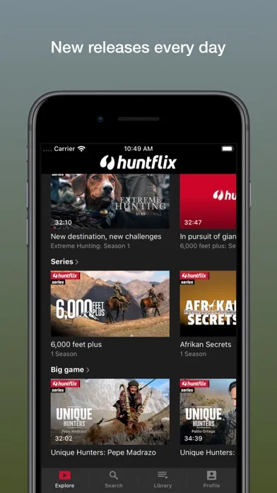 Screenshot di Huntflix