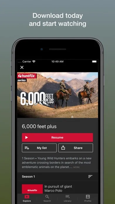 Screenshot di Huntflix