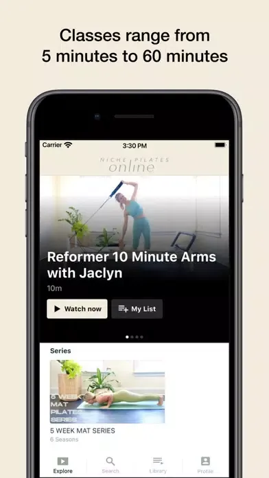 ภาพหน้าจอของ Niche Pilates Online