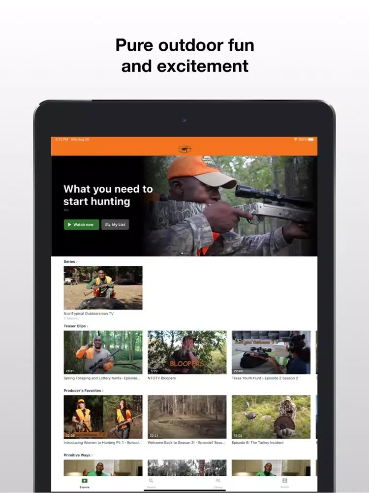 N.onT.ypical Outdoorsman TV iPad 应用截图