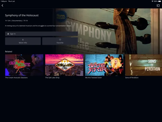 Zrzuty ekranu Sunn Stream iPad 