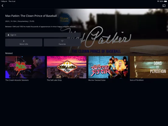 Zrzuty ekranu Sunn Stream iPad 
