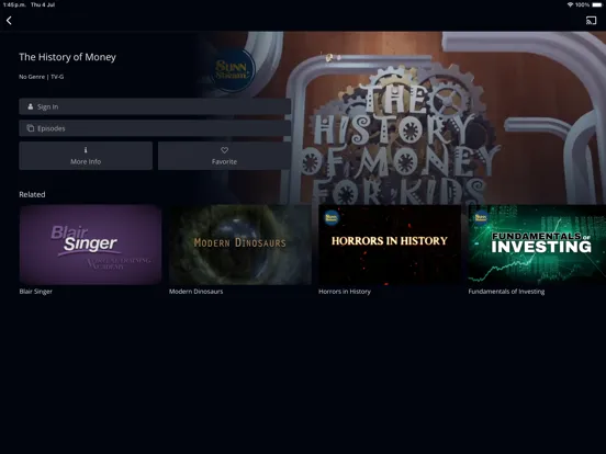 Zrzuty ekranu Sunn Stream iPad 