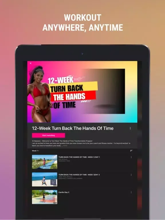 Zrzuty ekranu TRANSFORM YOU FITNESS ONLINE iPad 