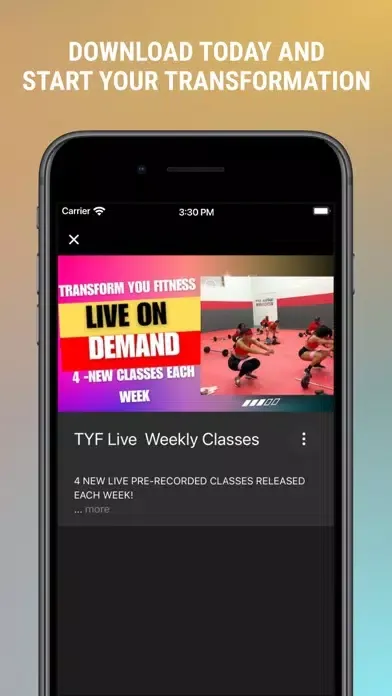 Zrzuty ekranu TRANSFORM YOU FITNESS ONLINE