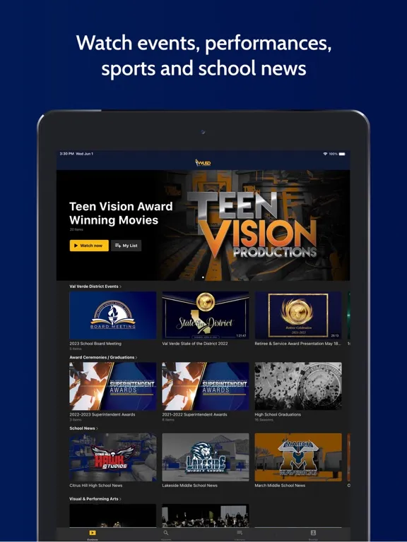 Ảnh chụp màn hình của Val Verde USD TV iPad 