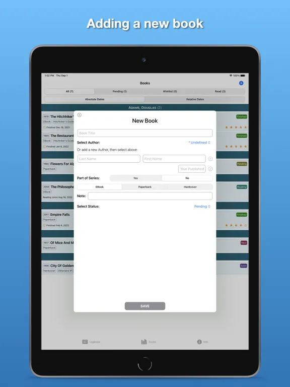 BookLog iPad  Screenshots