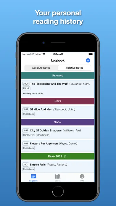BookLog Screenshots