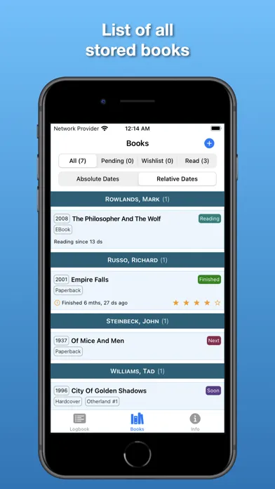 BookLog Screenshots