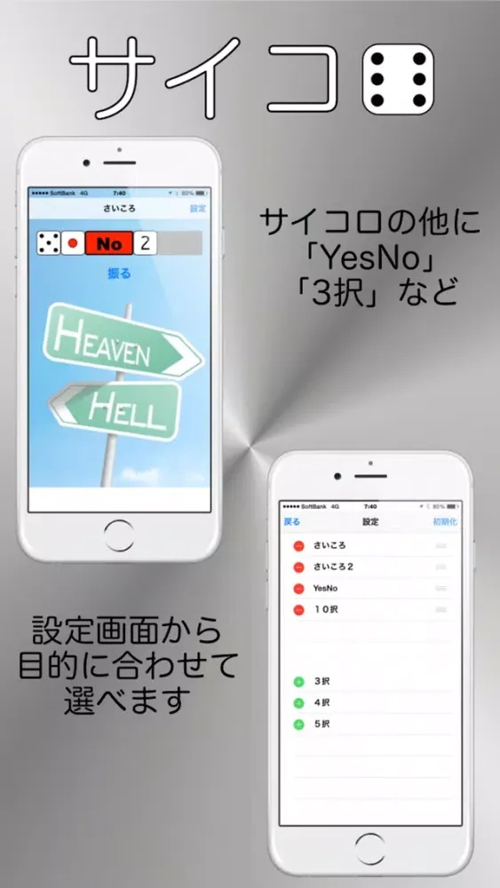 Capturas de tela do サイコロ ー 運命をサイコロに ー 通知センターやWatchにも対応 ー